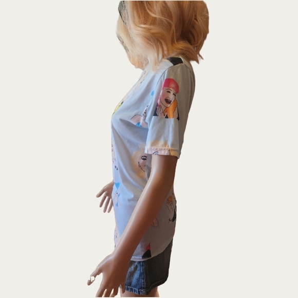 Y2K Rare Vanilla Swirl Gwen Stefani Tee, Sz S, EUC - Picture 6 of 12